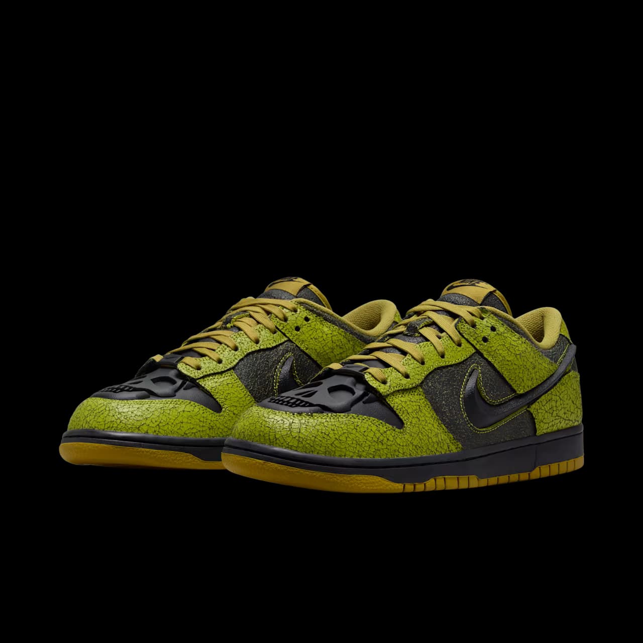 Nike electric-yellow sneaker pair